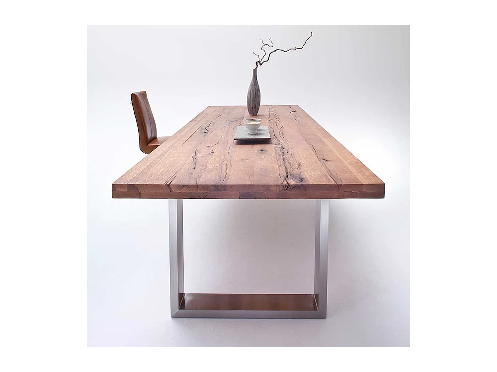 Esszimmertisch aus Eiche Massivholz Bügelgestell