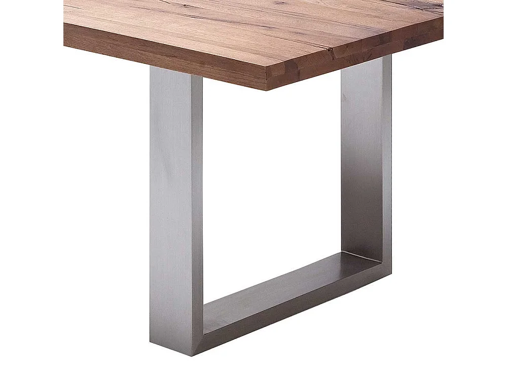 Esszimmertisch aus Eiche Massivholz Bügelgestell