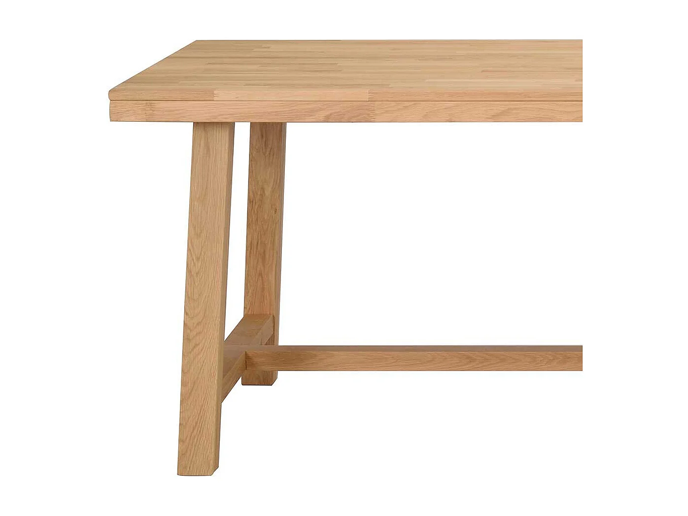 Esszimmertisch aus Eiche Massivholz gebürstet und lackiert