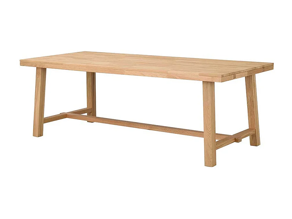 Esszimmertisch aus Eiche Massivholz gebürstet und lackiert