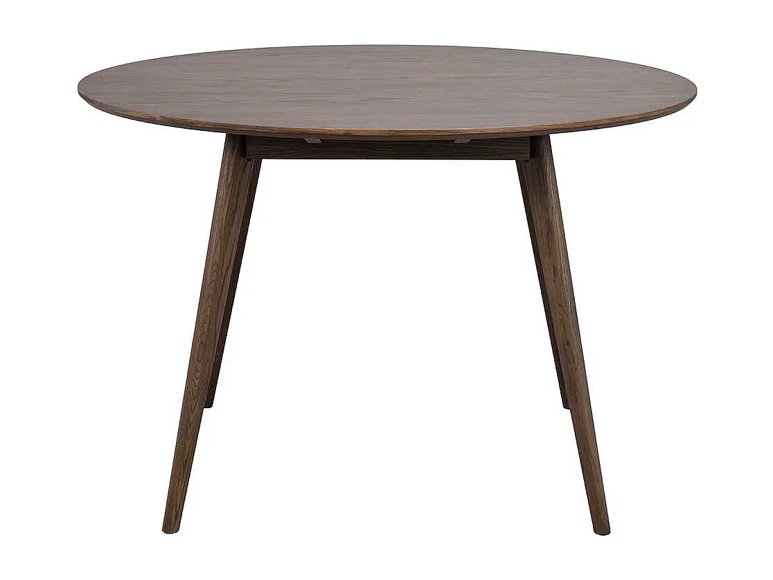 Tisch Esszimmer rund in Eiche dunkelbraun 115 cm breit