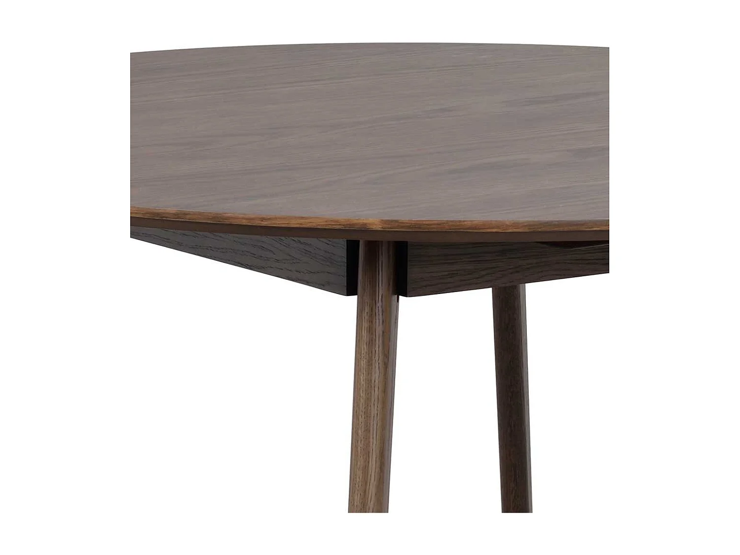 Tisch Esszimmer rund in Eiche dunkelbraun 115 cm breit