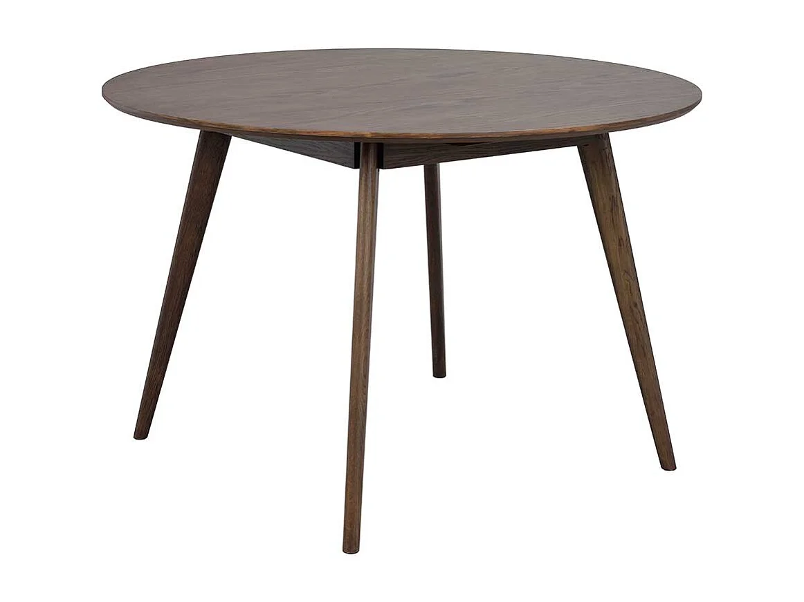 Tisch Esszimmer rund in Eiche dunkelbraun 115 cm breit