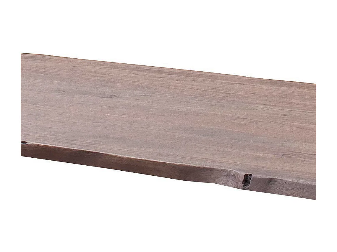 Holztisch Esstisch mit Baumkante mit Metallgestell