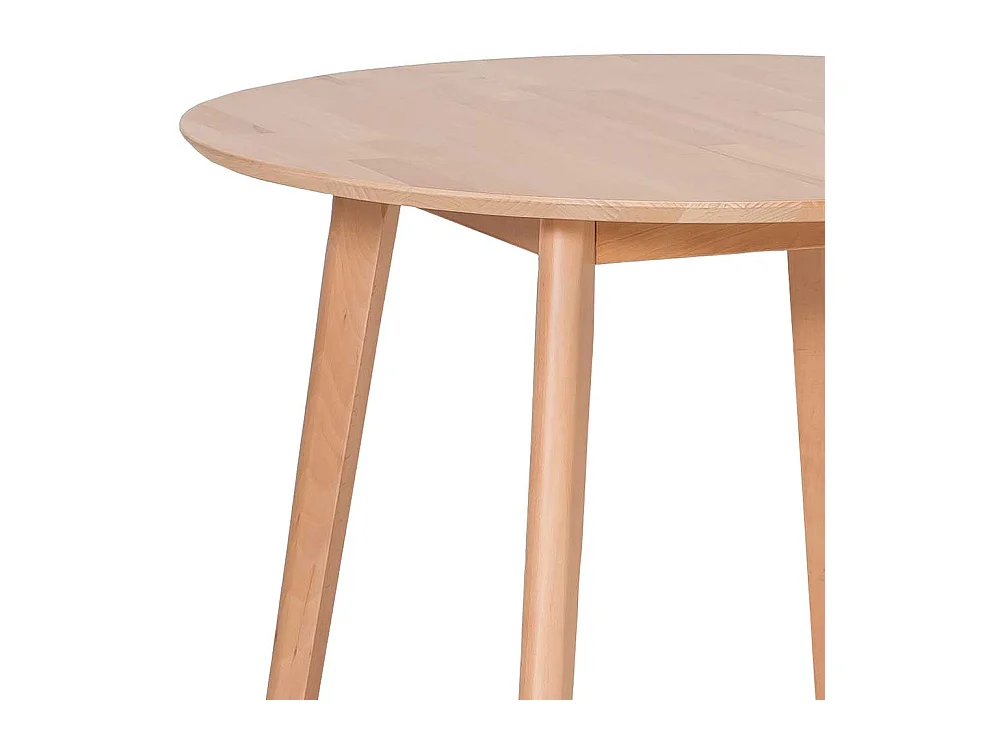 Runder Küchentisch aus Kernbuche Massivholz 90 cm Durchmesser