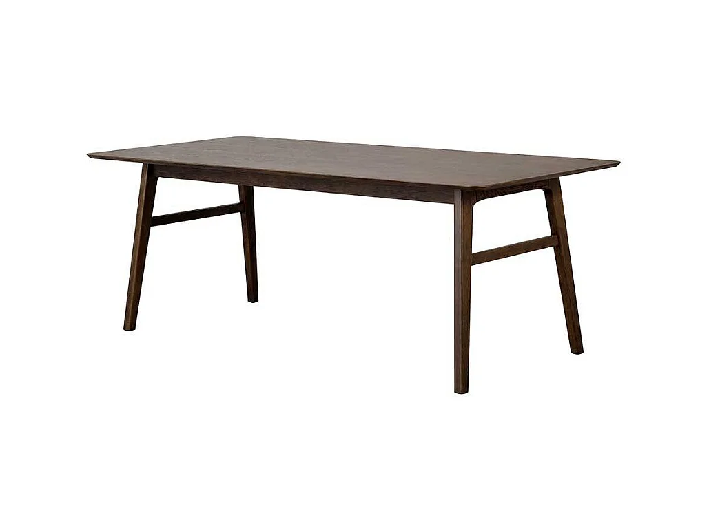 Tisch Esszimmer in Eiche dunkel rechteckiger Tischplatte