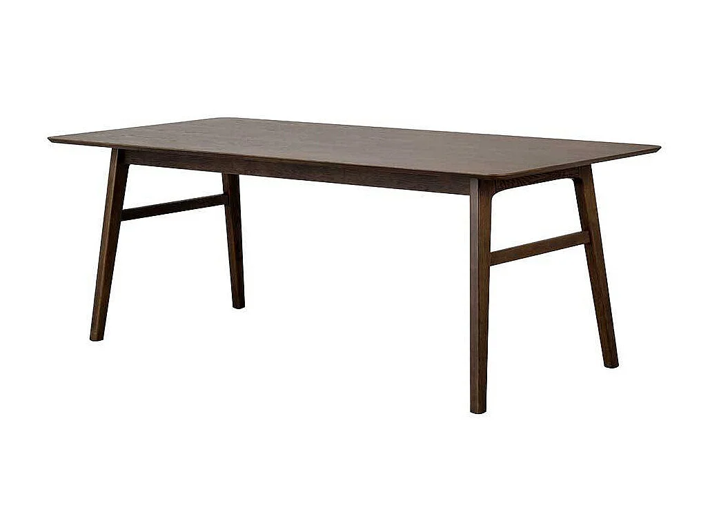 Tisch Esszimmer in Eiche dunkel rechteckiger Tischplatte