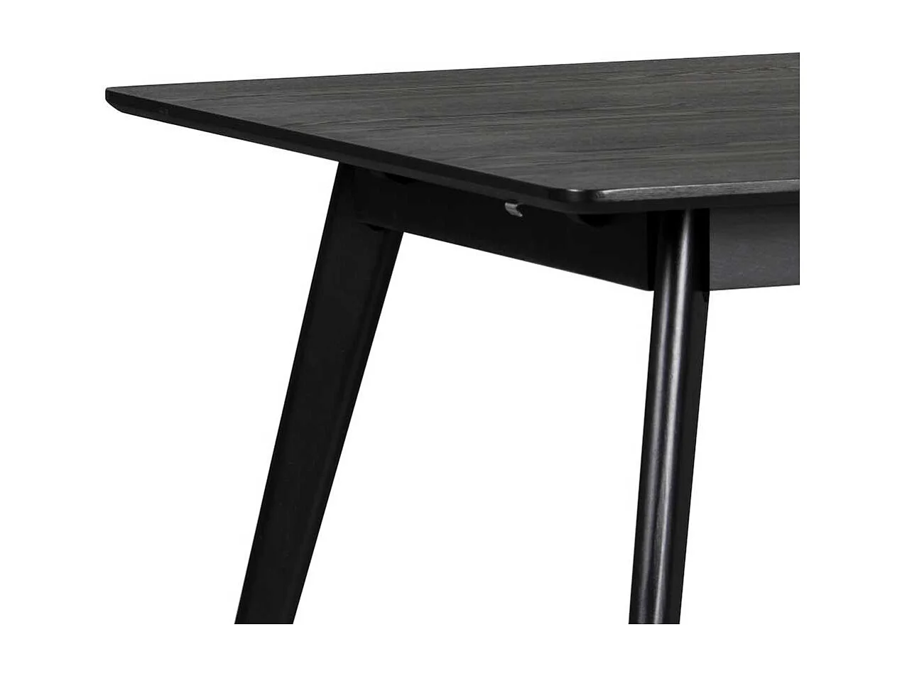 Esszimmer Tisch in Schwarz Retro Look