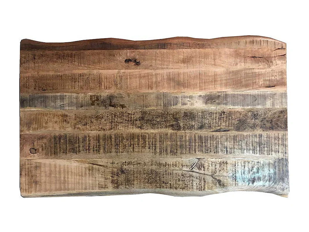 Industriestil Tisch mit Baumkante Platte Mangobaum Massivholz