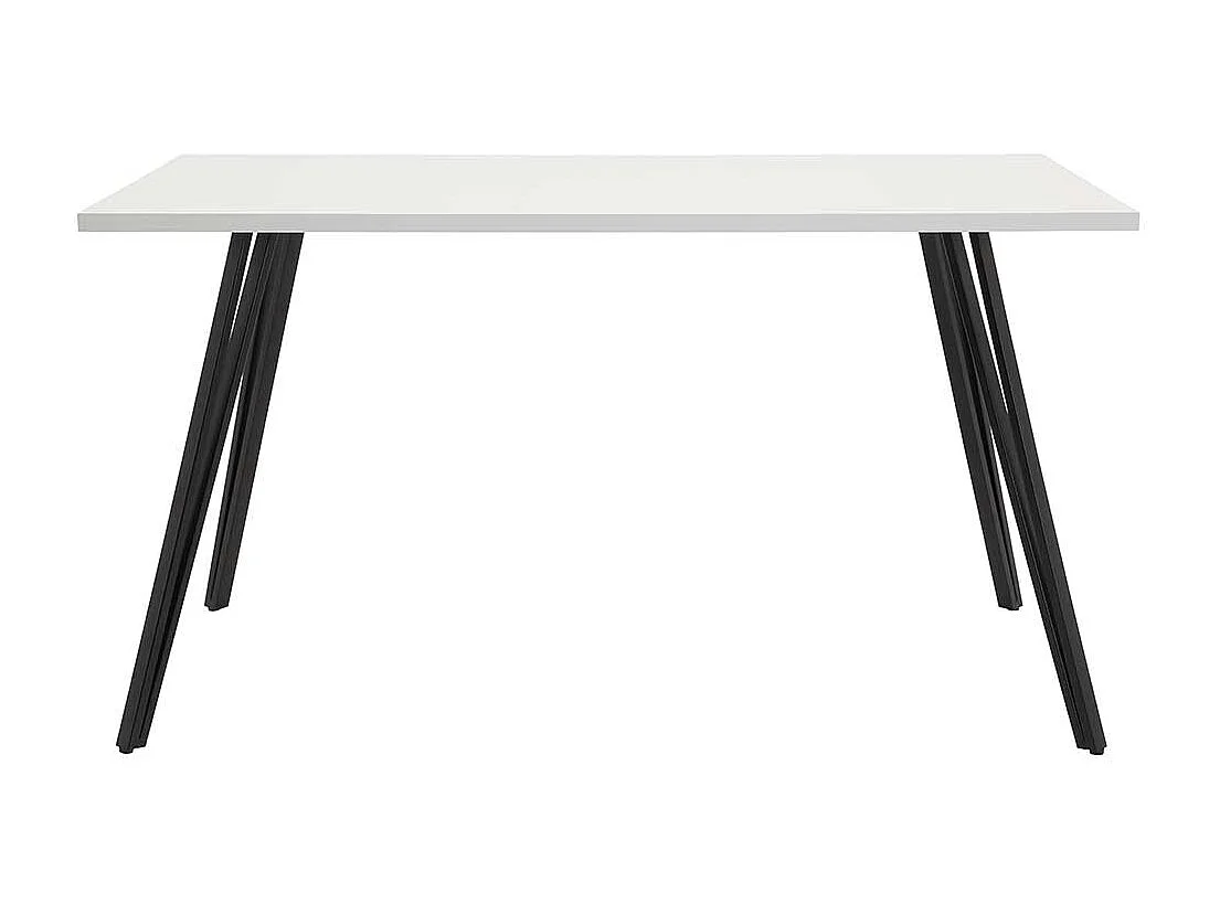 Küchen Tisch in Weiß und Schwarz Vierfußgestell