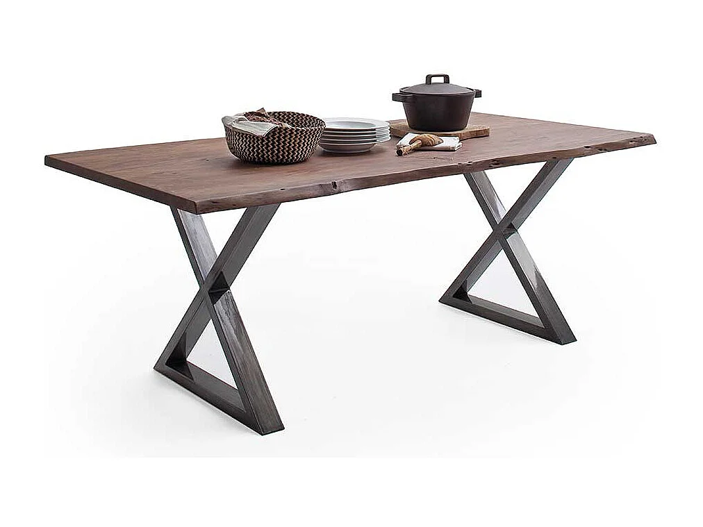 Esstisch Holztisch im Industry und Loft Stil 77 cm hoch