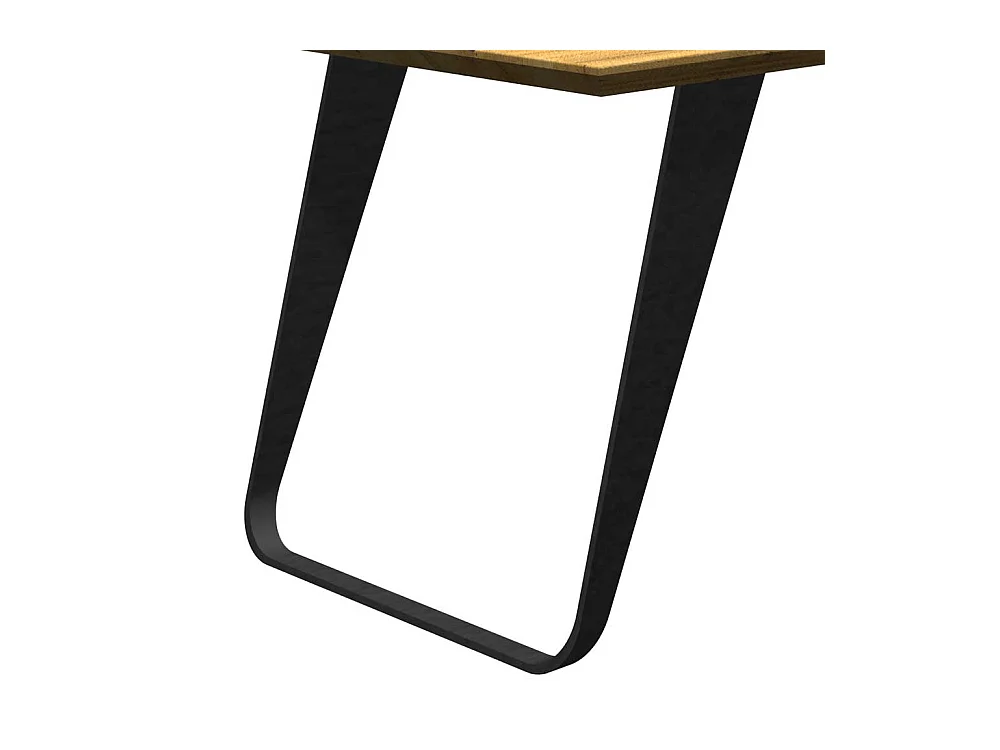 Tisch Massivholz Eiche und Metall in modernem Design Schweizer Kante