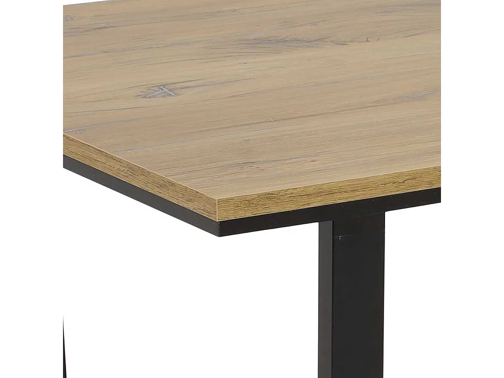 Moderner Tisch Loft Stil in Zinneichefarben und Schwarz 160 cm breit