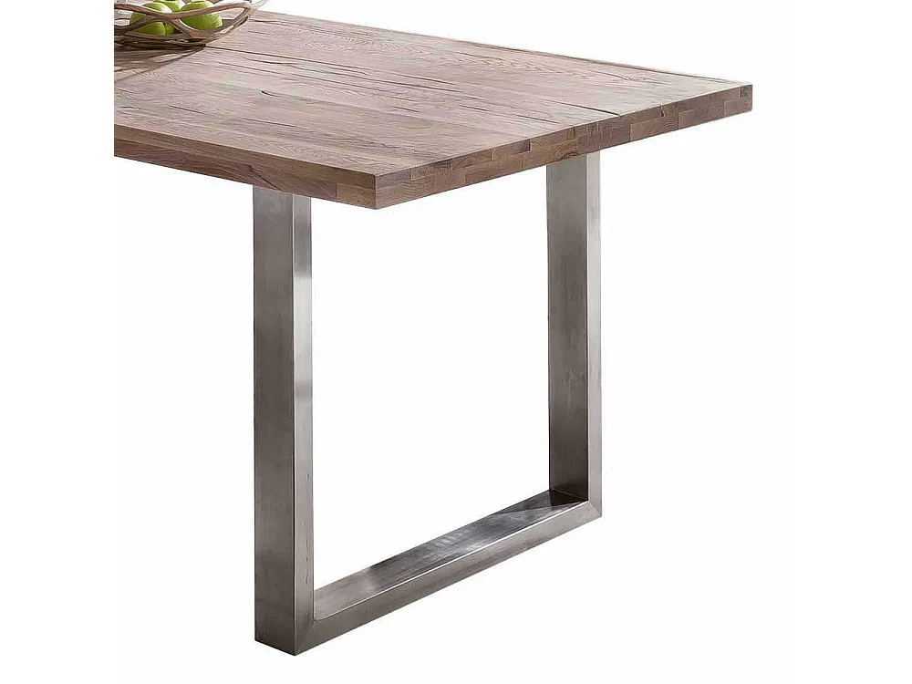 Esszimmertisch im Industrie und Loft Stil Bügelgestell aus Metall