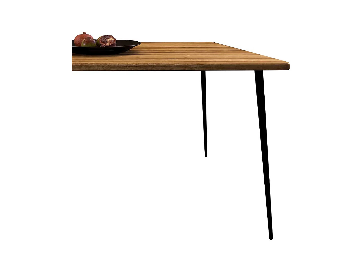 Hochwertiger Esszimmertisch aus Wildeiche Massivholz Stahl