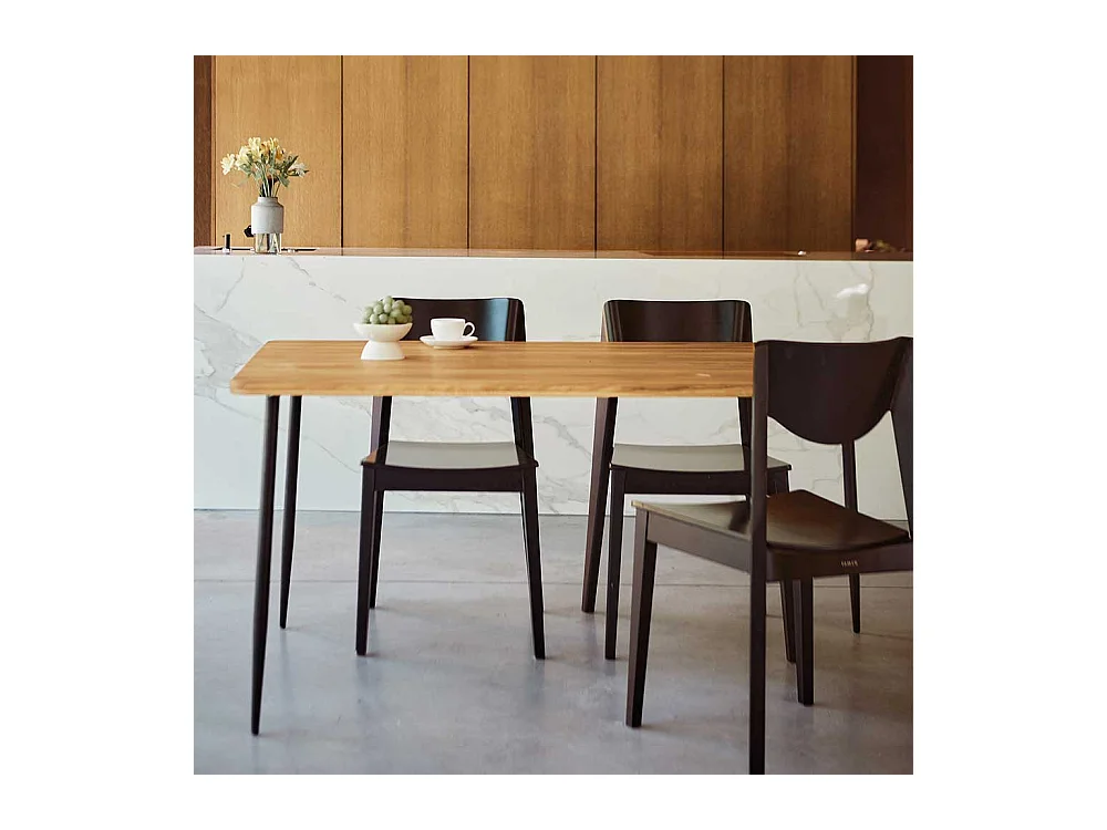 Hochwertiger Esszimmertisch aus Wildeiche Massivholz Stahl