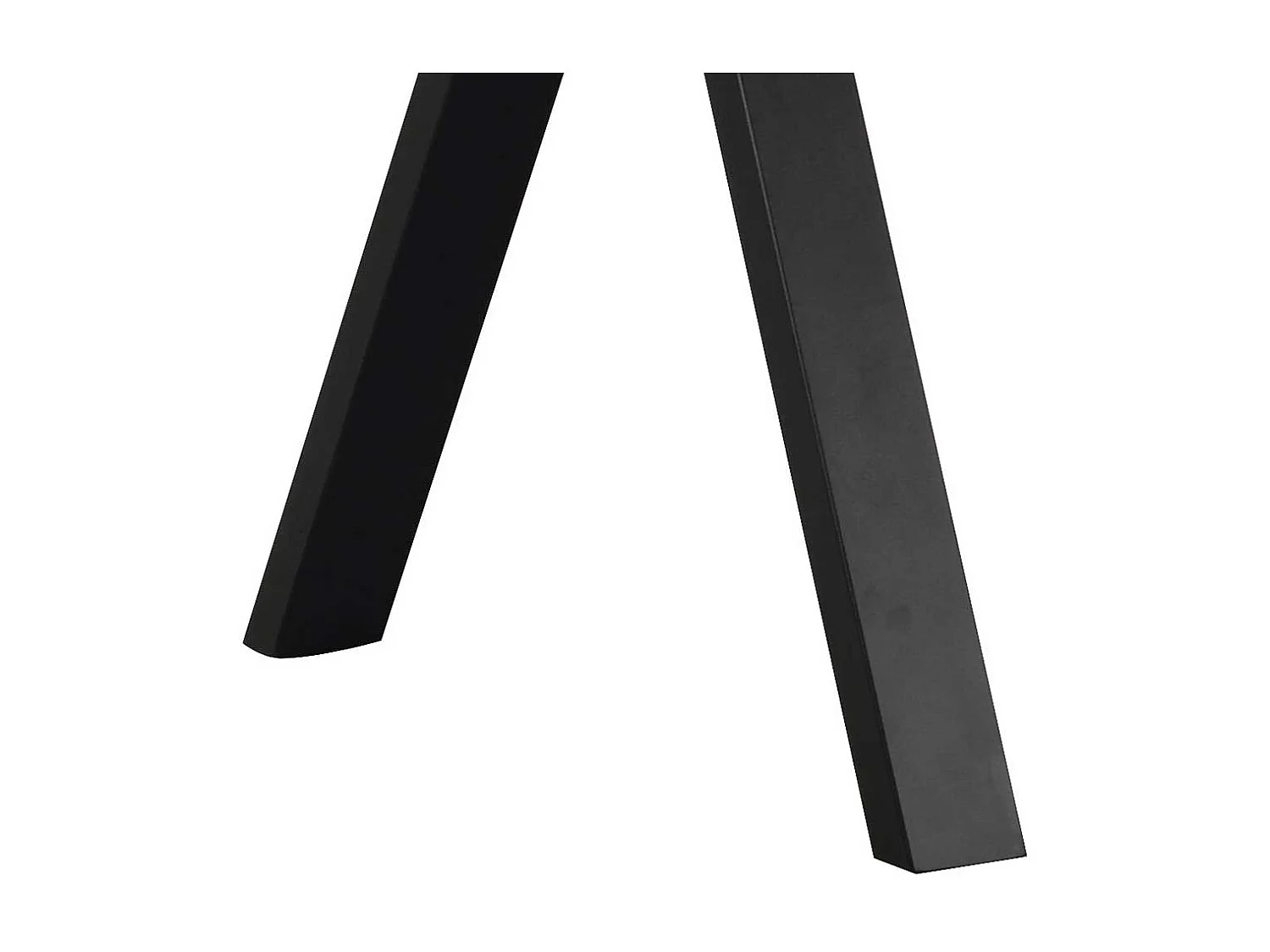 Schwarzer Esszimmertisch aus Eiche Massivholz Metall