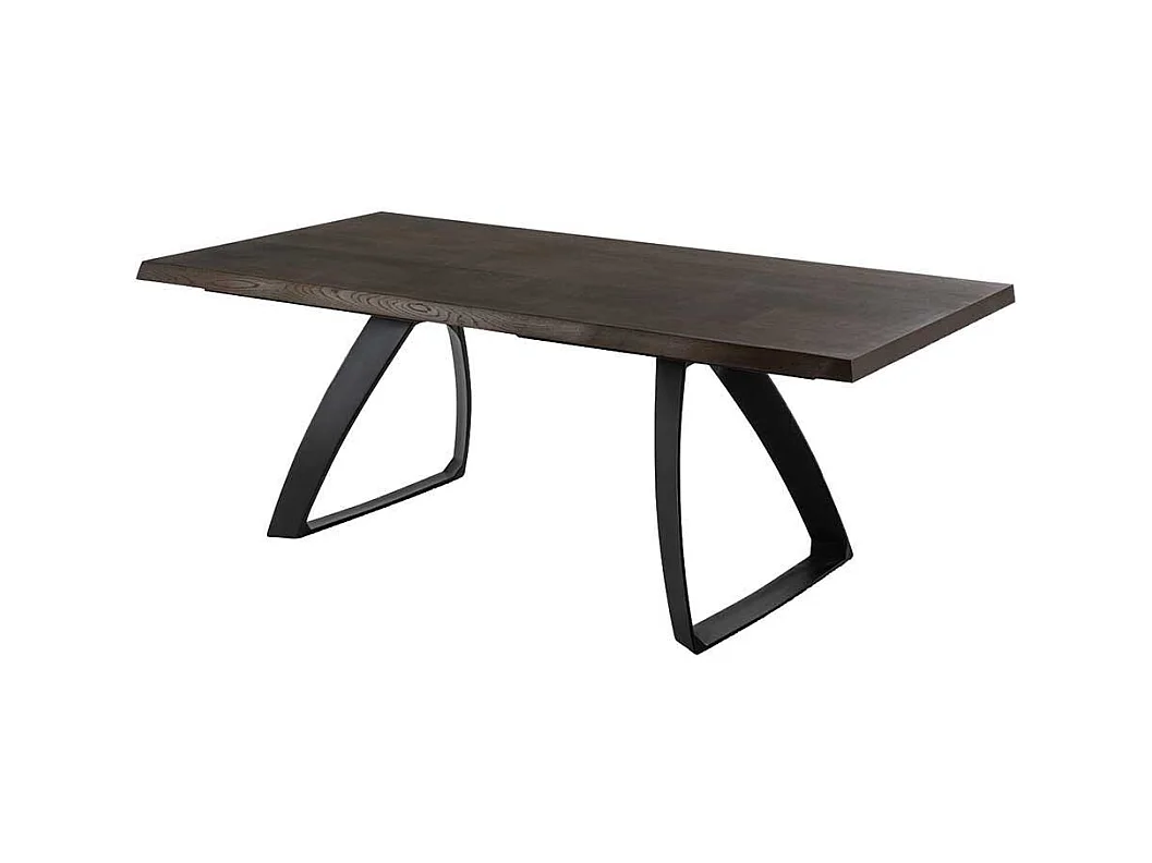 Design Esszimmertisch in Eiche dunkel Bügelgestell