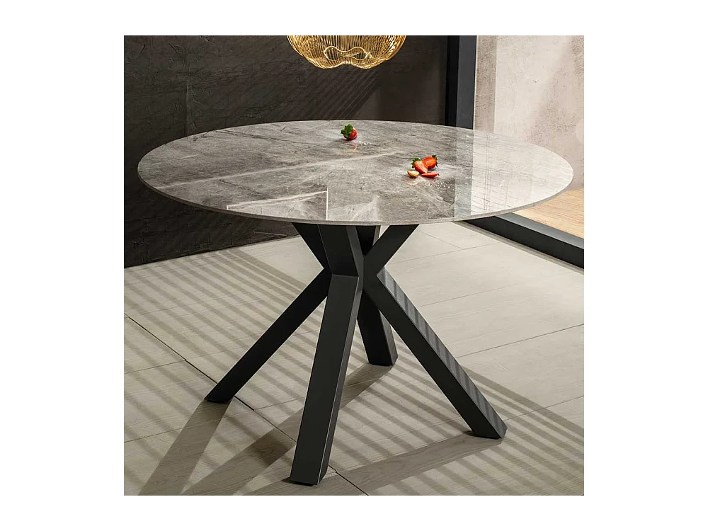 Esszimmertisch in Anthrazit rund