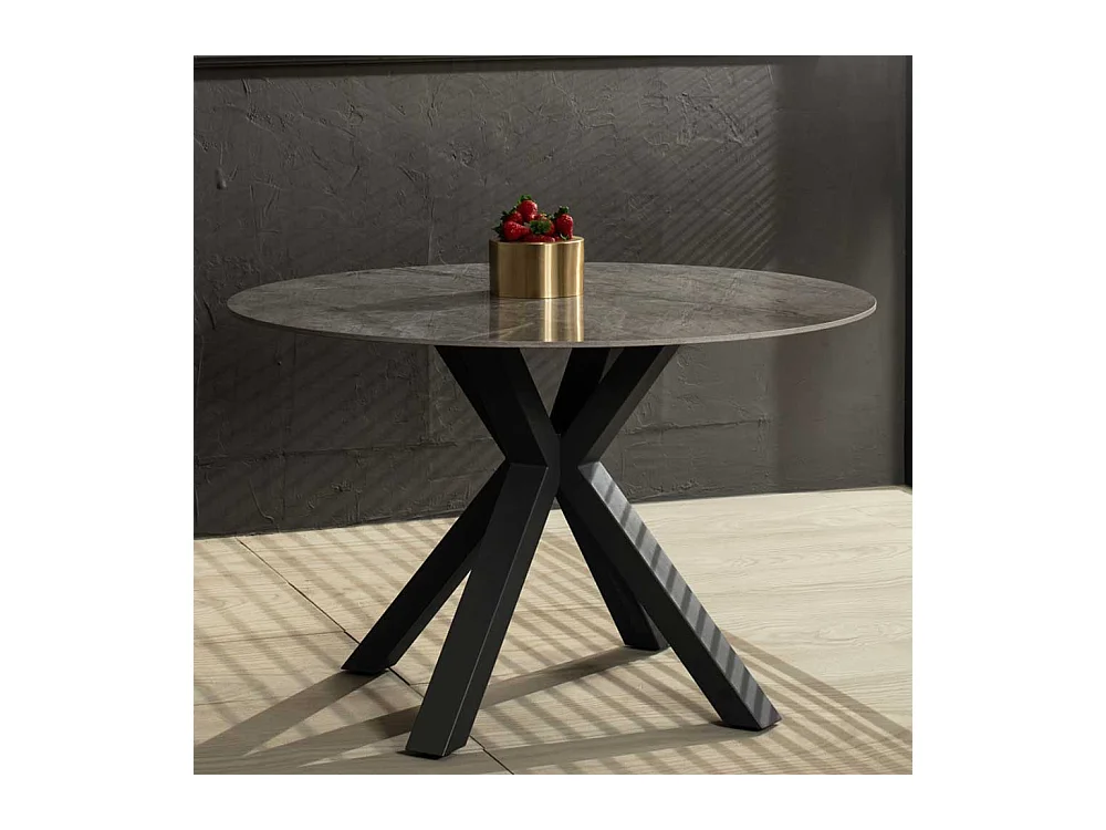 Esszimmertisch in Anthrazit rund