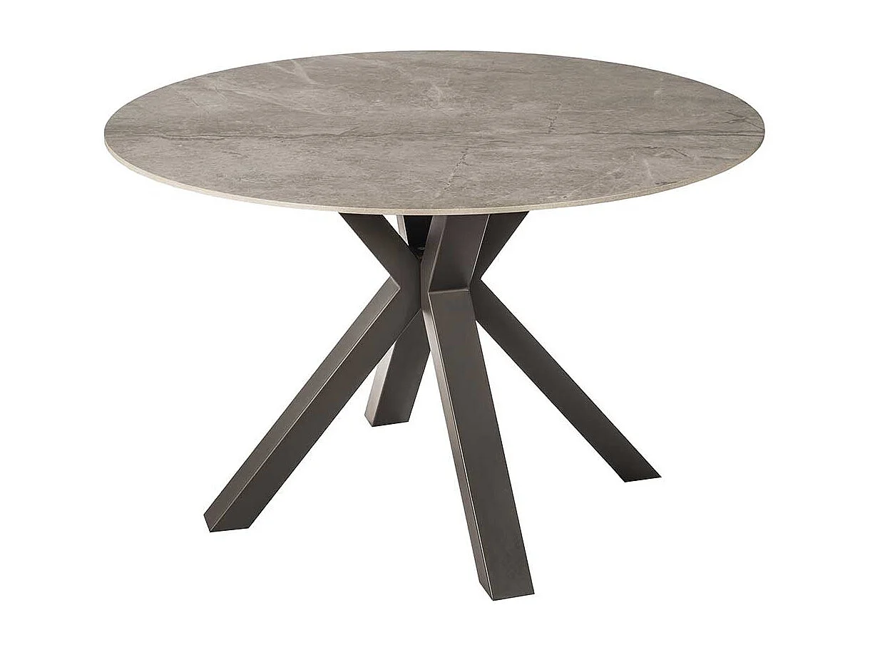 Esszimmertisch in Anthrazit rund