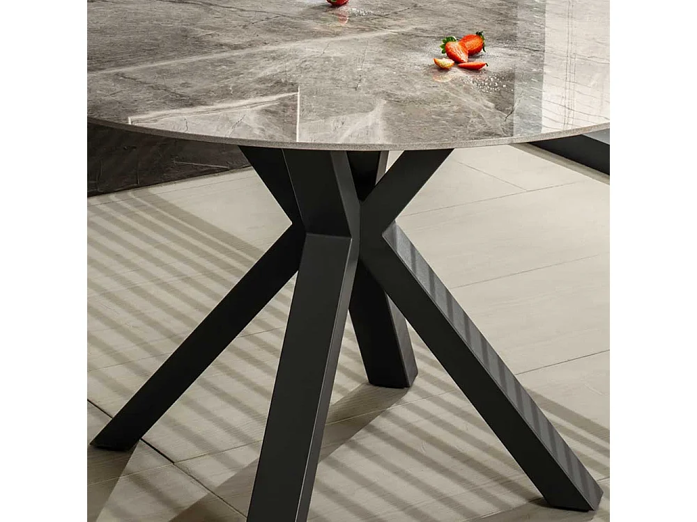 Esszimmertisch in Anthrazit rund