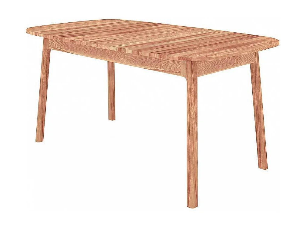 Esstisch Holztisch mit Massivholzplatte und Vierfußgestell