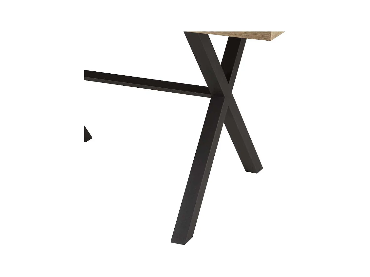 Esszimmertisch in Wildeiche Anthrazit X Füße