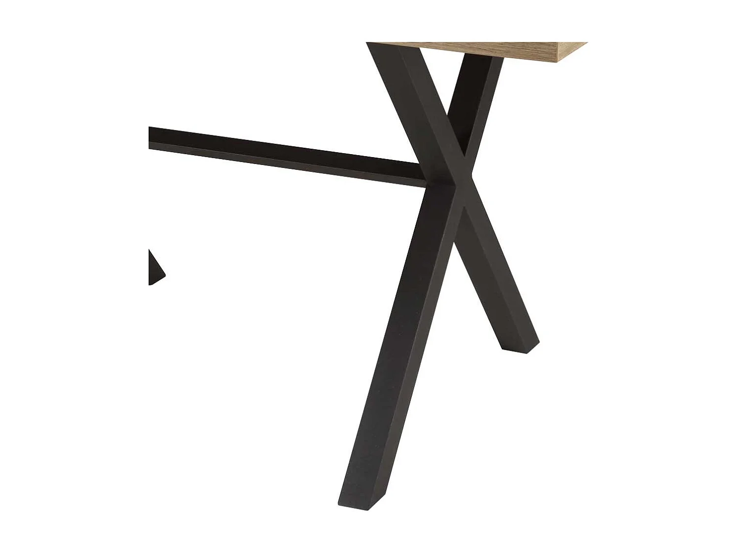 Esszimmertisch in Wildeiche Anthrazit X Füße