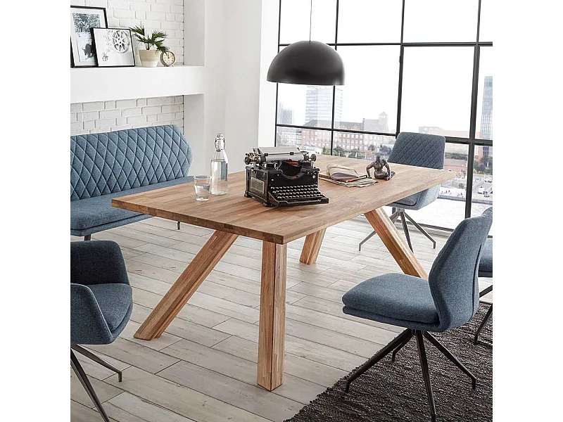 Esszimmertisch aus Eiche Massivholz 2 m lang