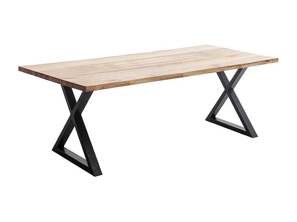 Esstisch Holztisch im Industry und Loft Stil mit X Gestell