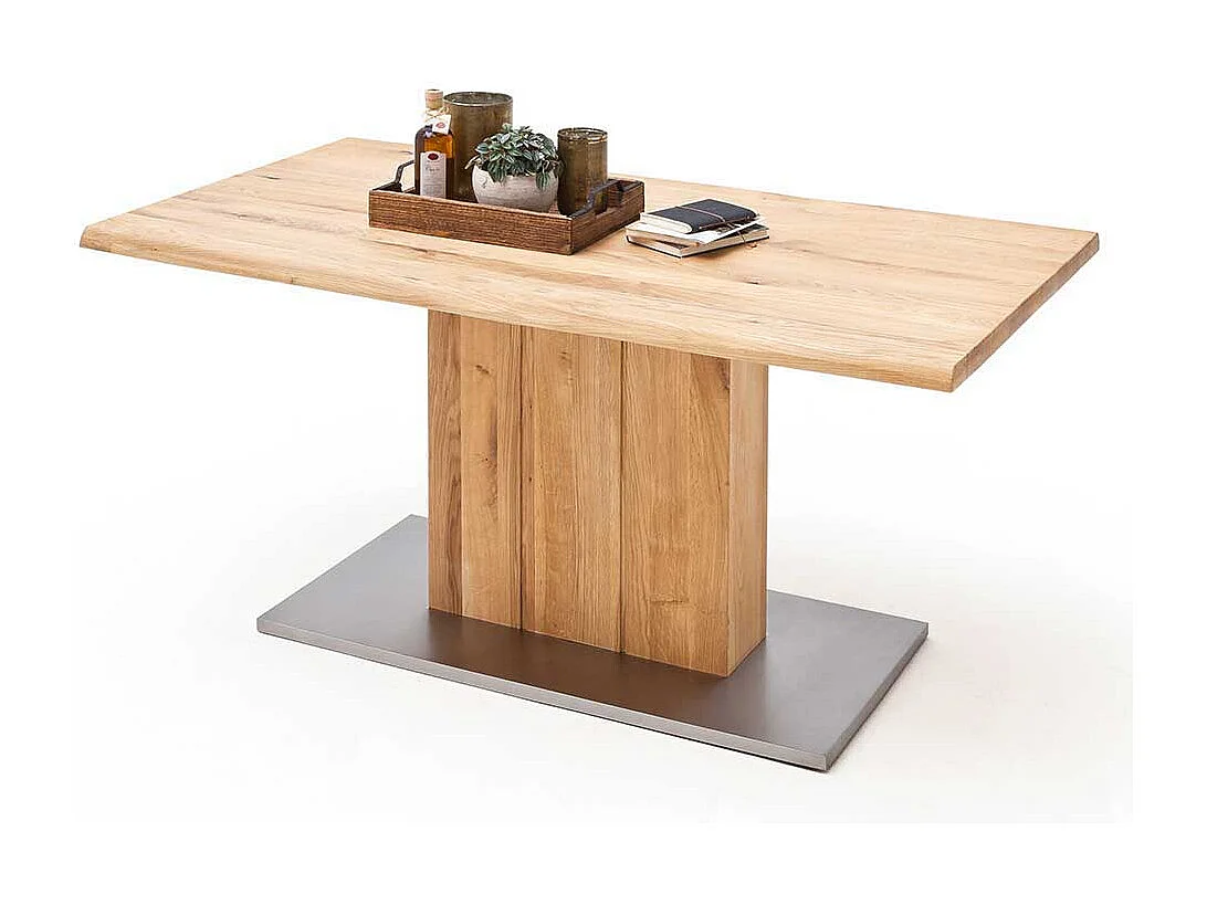 Esszimmertisch aus Balkeneiche Baumkante