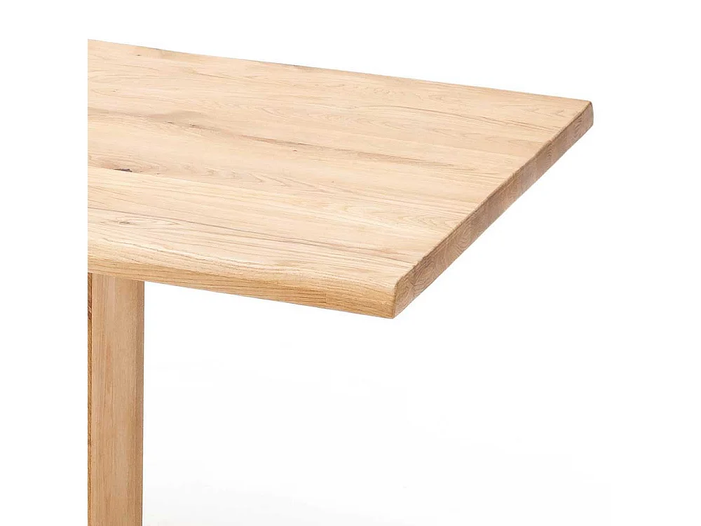 Esszimmertisch aus Balkeneiche Baumkante