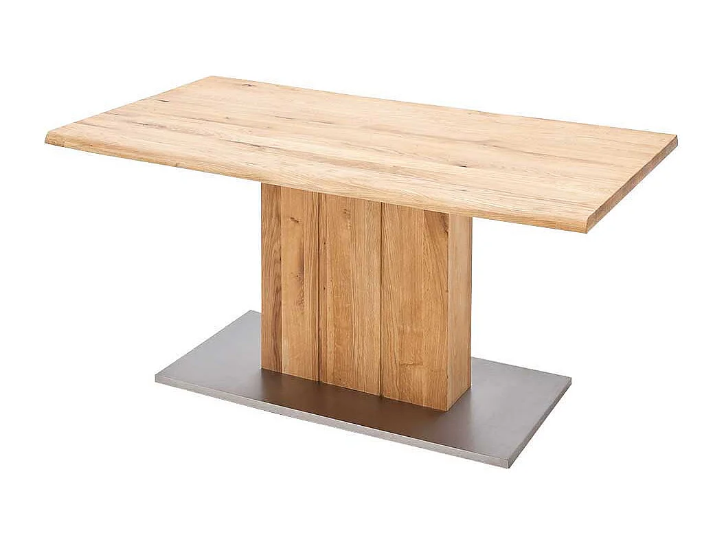 Esszimmertisch aus Balkeneiche Baumkante