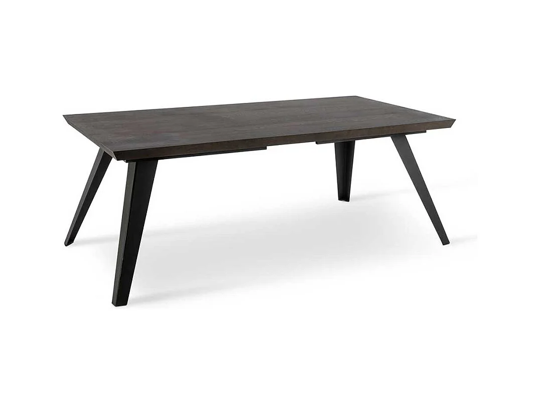 Esszimmertisch modern in Eiche dunkel furniert Schwarz