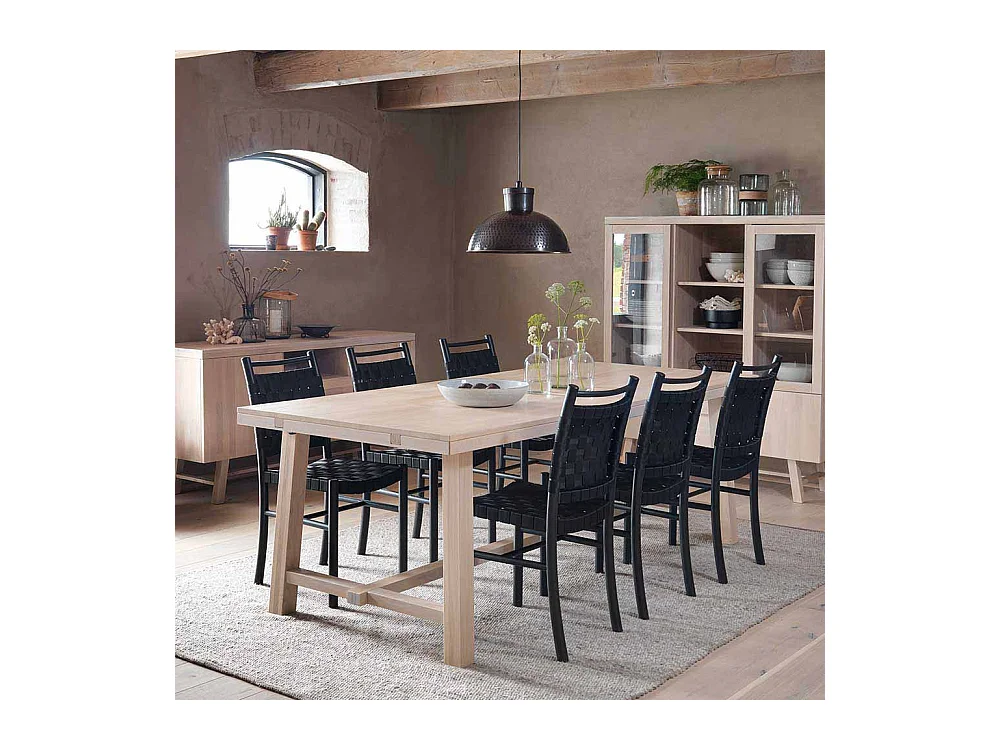 Esszimmertisch in Eiche White Wash massiv