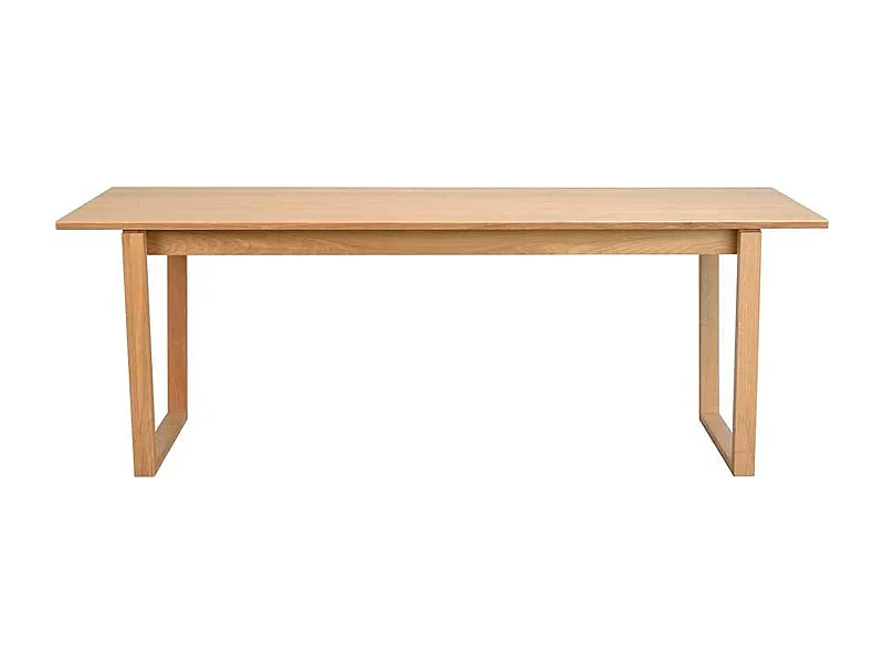 Esstisch aus Eiche lackiert mit Echtholzfurnier Bügelgestell