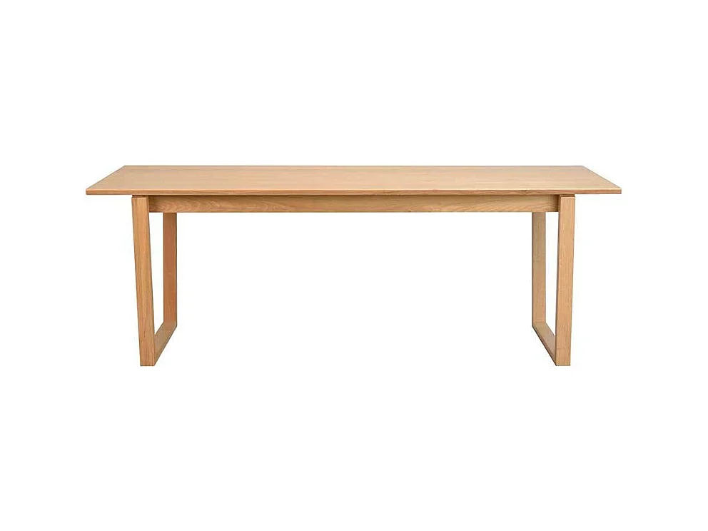 Esstisch aus Eiche lackiert mit Echtholzfurnier Bügelgestell