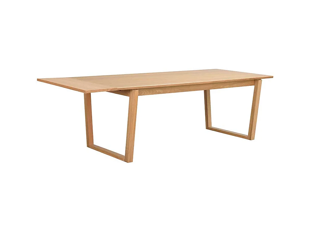 Esstisch aus Eiche lackiert mit Echtholzfurnier Bügelgestell