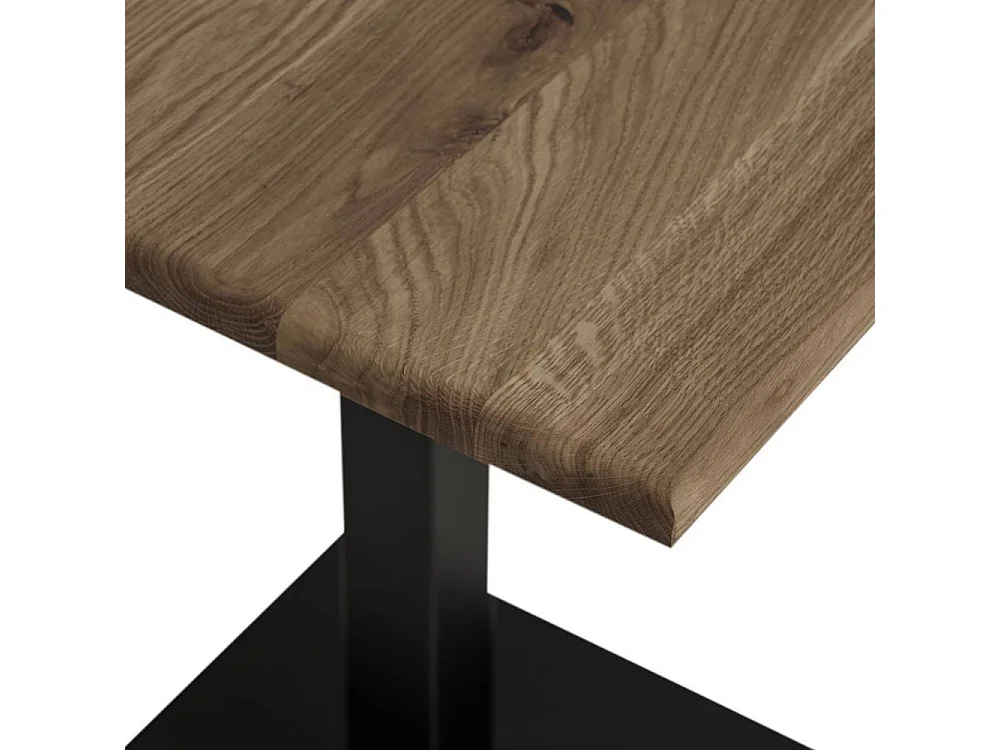 Esstisch Holztisch in Schwarz und Eiche Rauchfarben