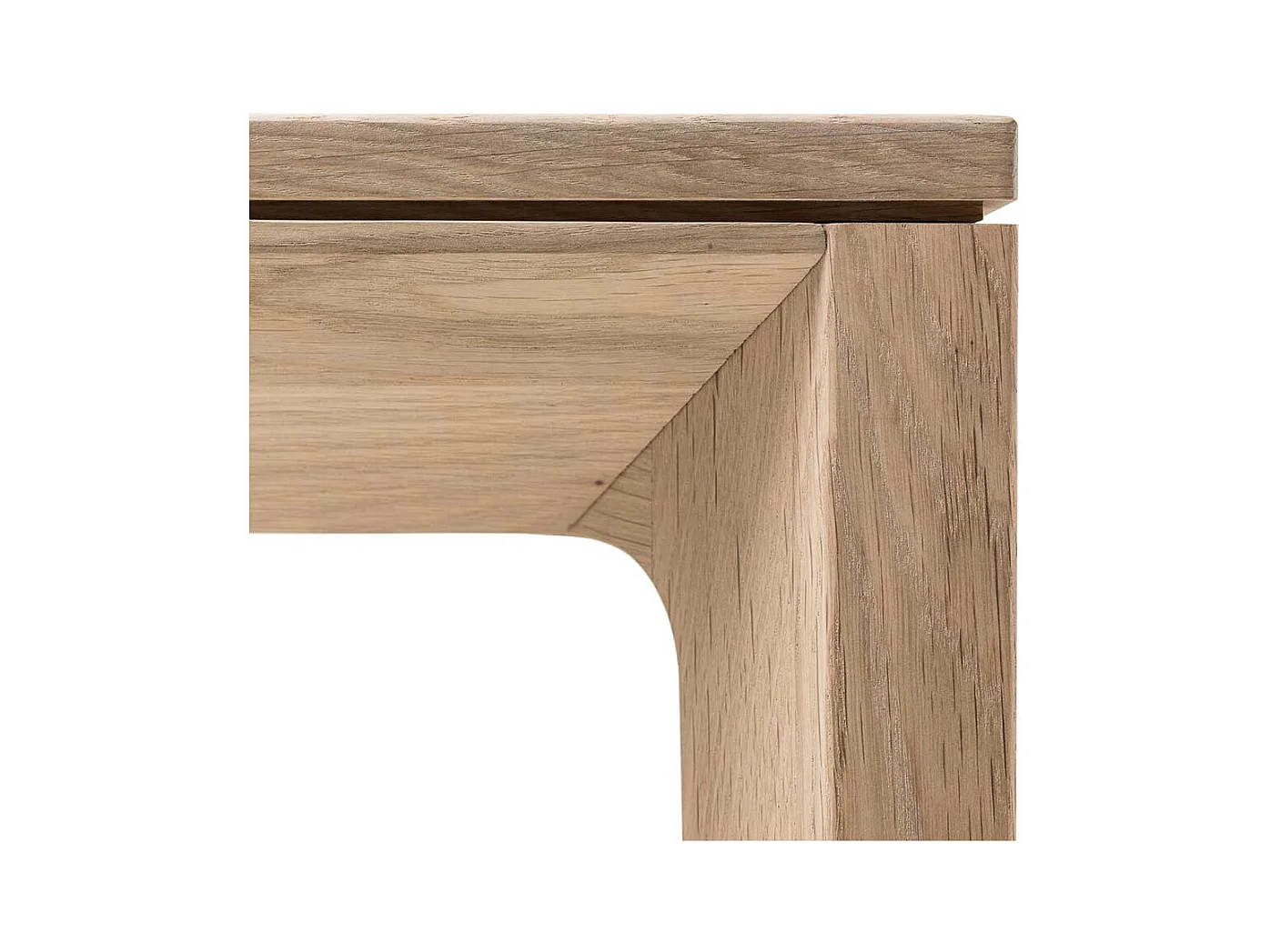 Küchentisch aus Eiche massiv weiß geölt 75 cm hoch