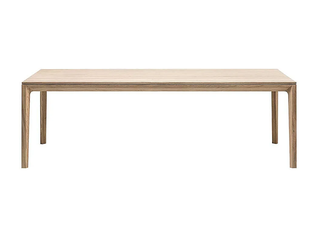 Küchentisch aus Eiche massiv weiß geölt 75 cm hoch