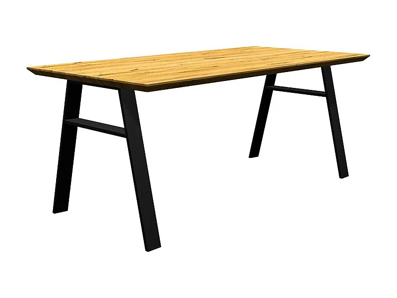 Moderner Küchentisch aus Eiche Massivholz A Fußgestell