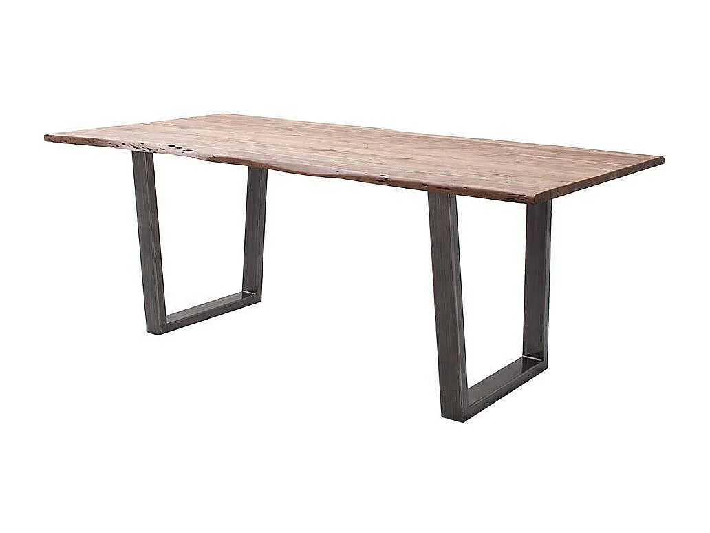 Esstisch Holztisch im Industry und Loft Stil mit Bügelgestell