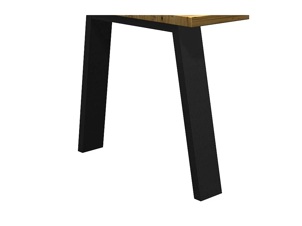 Eichentisch mit Vierfußgestell aus Metall modernem Design