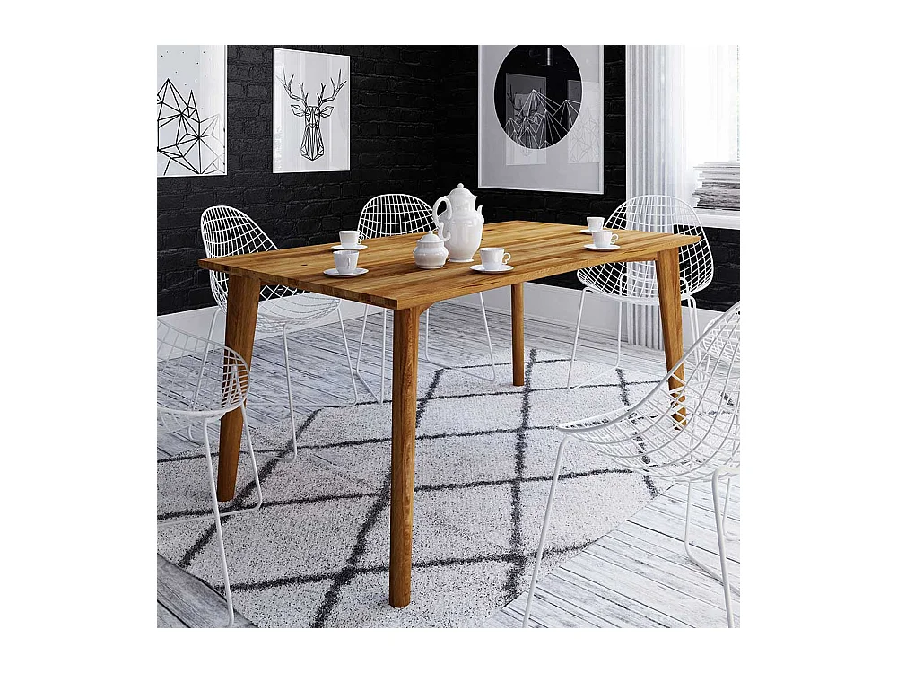 Esszimmer Tisch aus Wildeiche Massivholz 80 cm tief