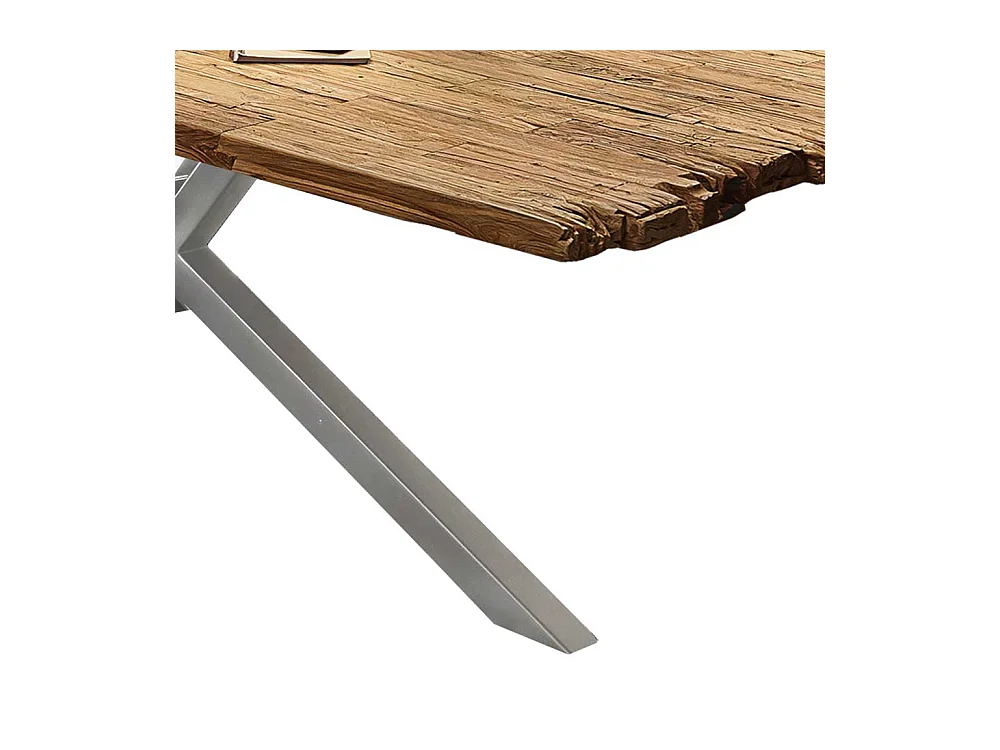 Esszimmertisch aus Teak Recyclingholz Spider Gestell