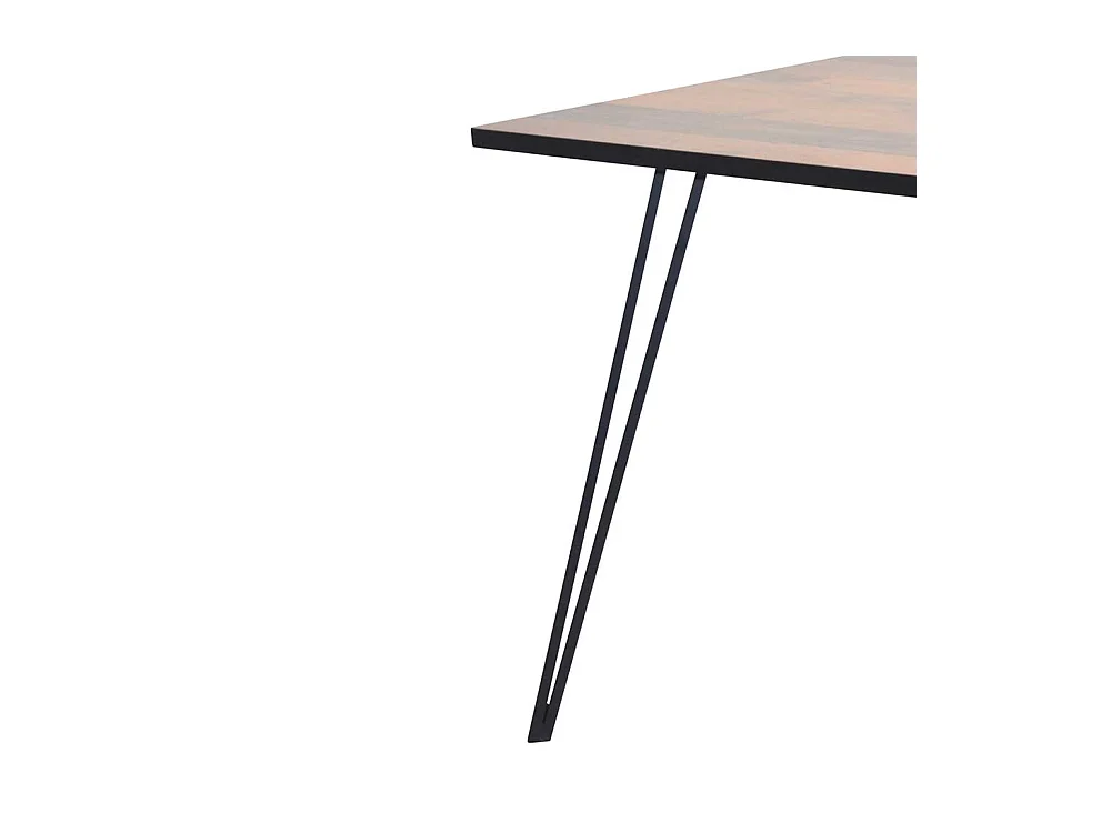 Esstisch mit Metallgestell im Retrostil 160 cm breit - 90 cm tief