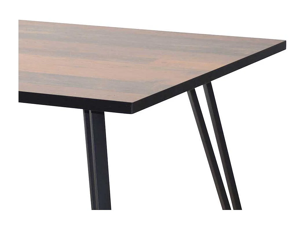 Esstisch mit Metallgestell im Retrostil 160 cm breit - 90 cm tief