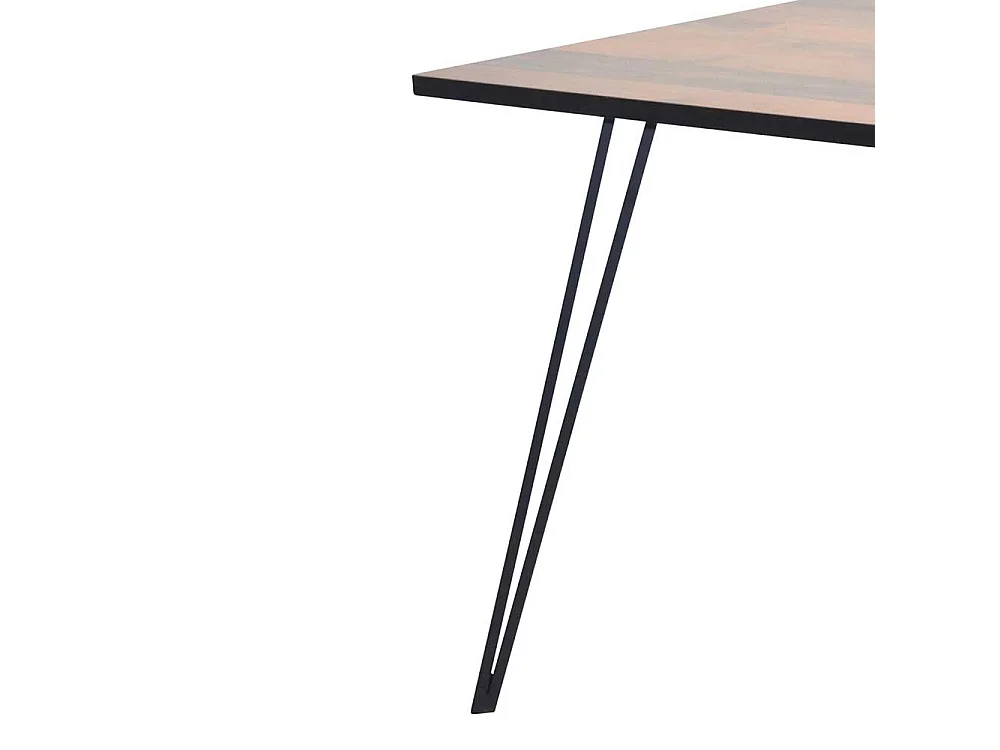 Esstisch mit Metallgestell im Retrostil 160 cm breit - 90 cm tief